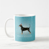 Bluetick Coonhound Happy Birthday Design Kaffeetasse (Links)