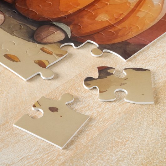 Bluetick Coonhound Herbstleaves Erntedank Art Puzzle (Seite)