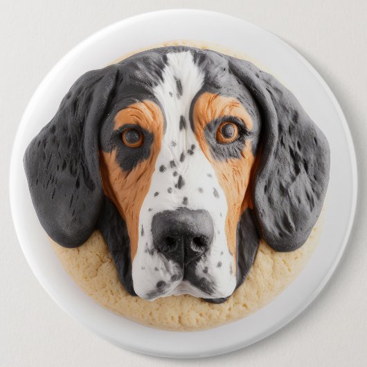 Bluetick Coonhound Hund 3D Inspiriert Button (Vorderseite)