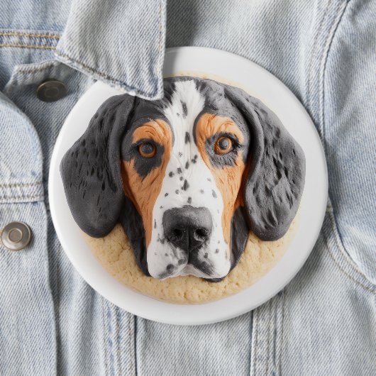 Bluetick Coonhound Hund 3D Inspiriert Button (Beispiel)