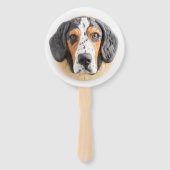 Bluetick Coonhound Hund 3D Inspiriert Fächer (Rückseite)
