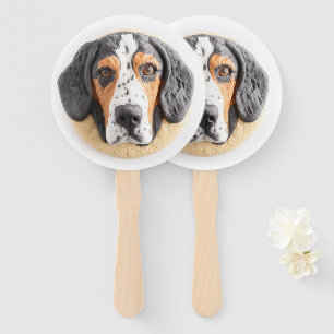 Bluetick Coonhound Hund 3D Inspiriert Fächer