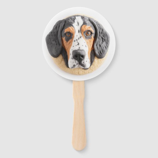 Bluetick Coonhound Hund 3D Inspiriert Fächer (Vorderseite)