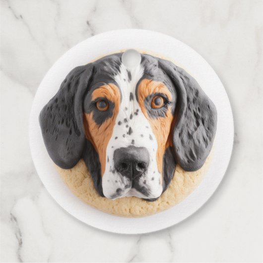 Bluetick Coonhound Hund 3D Inspiriert Geschenkanhänger (Rückseite)