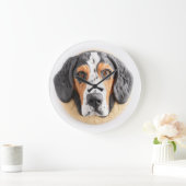 Bluetick Coonhound Hund 3D Inspiriert Große Wanduhr (Zuhause)