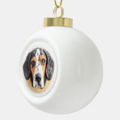 Bluetick Coonhound Hund 3D Inspiriert Keramik Kugel-Ornament (Rechts)
