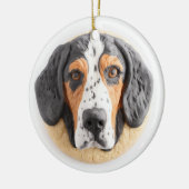 Bluetick Coonhound Hund 3D Inspiriert Keramik Ornament (Links)