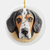 Bluetick Coonhound Hund 3D Inspiriert Keramik Ornament (Hinten)