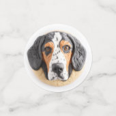 Bluetick Coonhound Hund 3D Inspiriert Konfetti (Klein Vorderseite)
