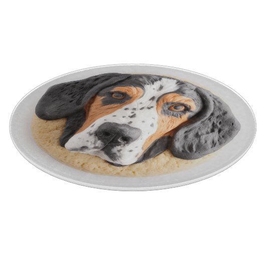 Bluetick Coonhound Hund 3D Inspiriert Schneidebrett (Ecke)