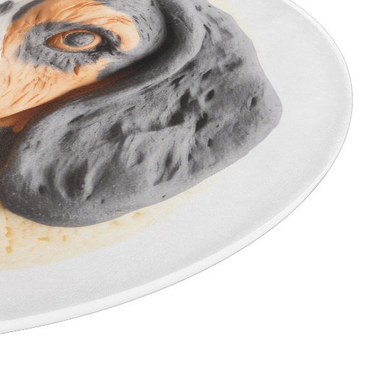 Bluetick Coonhound Hund 3D Inspiriert Schneidebrett (Ecke)