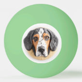 Bluetick Coonhound Hund 3D Inspiriert Tischtennisball (Vorderseite)