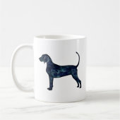 Bluetick Coonhound Hund Black Watercolor Silhouett Kaffeetasse (Links)