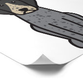 Bluetick Coonhound Hund Cartoon Poster (Ecke)