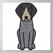 Bluetick Coonhound Hund Cartoon Poster (Vorne)