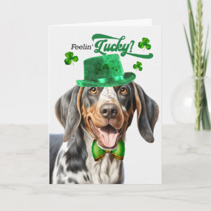 Bluetick Coonhound Hund Glücklicher St. Patrick's Feiertagskarte