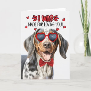 Bluetick Coonhound Hund hat dich Valentine geliebt Feiertagskarte