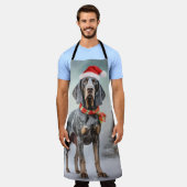 Bluetick Coonhound Hund im Schnee Weihnachten Schürze (Getragen)