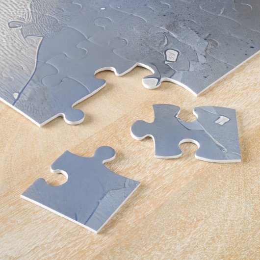 Bluetick Coonhound Hund in Sledge Weihnachten Puzzle (Seite)