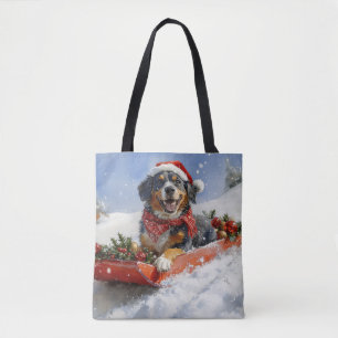 Bluetick Coonhound Hund in Sledge Weihnachten Tasche