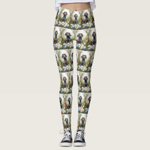 Bluetick Coonhound Hund mit Ostereiern Urlaub Leggings
