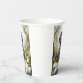 Bluetick Coonhound Hund mit Ostereiern Urlaub Pappbecher (Rechts)