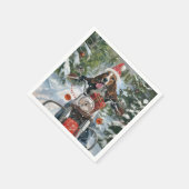 Bluetick Coonhound Hund Weihnachten Serviette (Ecke)