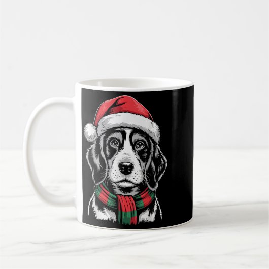 Bluetick Coonhound Hund Weihnachtsmannmütze F Chri Kaffeetasse (Links)