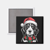 Bluetick Coonhound Hund Weihnachtsmannmütze F Chri Magnet (Vorderseite/Rückseite)