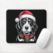 Bluetick Coonhound Hund Weihnachtsmannmütze F Chri Mousepad (Mit Mouse)