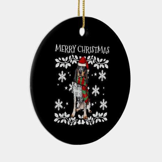 Bluetick Coonhound Hund Weihnachtsschmuck Weihnach (Rechts)
