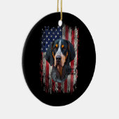 Bluetick Coonhound Hunde Eigentümer Mama Vater Lie Keramik Ornament (Rechts)