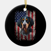 Bluetick Coonhound Hunde Eigentümer Mama Vater Lie Keramik Ornament (Vorne)