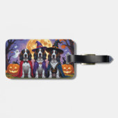 Bluetick Coonhound Hunde Pumpkin Halloween Funny Gepäckanhänger (Rückseite horizontal)