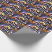 Bluetick Coonhound Hunde Pumpkin Halloween Funny Geschenkpapier (Ecke)