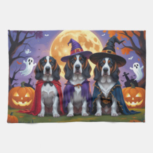 Bluetick Coonhound Hunde Pumpkin Halloween Funny Geschirrtuch