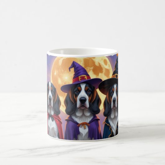 Bluetick Coonhound Hunde Pumpkin Halloween Funny Kaffeetasse (Mittel)