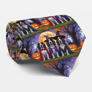 Bluetick Coonhound Hunde Pumpkin Halloween Funny Krawatte