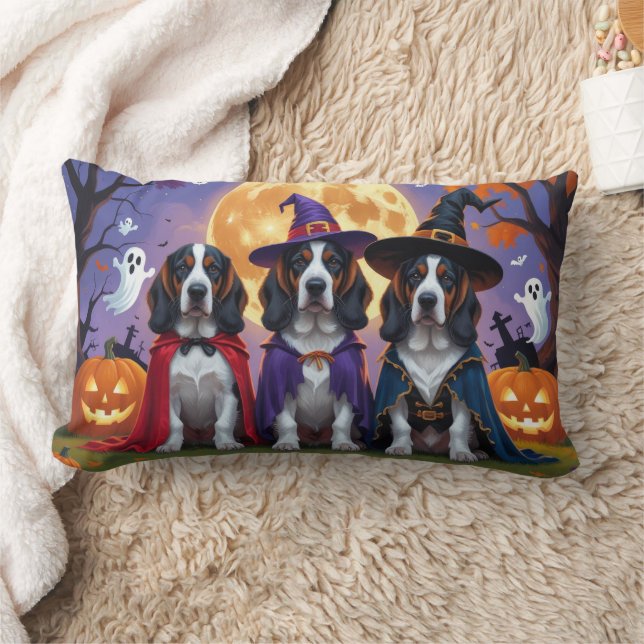 Bluetick Coonhound Hunde Pumpkin Halloween Funny Lendenkissen (Decke)