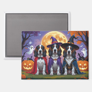 Bluetick Coonhound Hunde Pumpkin Halloween Funny Magnet