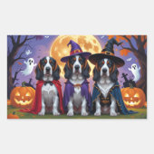Bluetick Coonhound Hunde Pumpkin Halloween Funny Rechteckiger Aufkleber (Vorderseite)