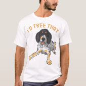 Bluetick Coonhound ID Tree, T-Shirt (Vorderseite)