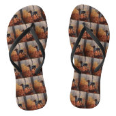 Bluetick Coonhound im Herbst Leaves Fall Inspirier Badesandalen (Fußbett)