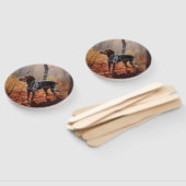 Bluetick Coonhound im Herbst Leaves Fall Inspirier Fächer (Non-assembled)