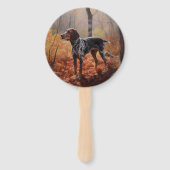 Bluetick Coonhound im Herbst Leaves Fall Inspirier Fächer (Vorderseite)