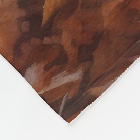 Bluetick Coonhound im Herbst Leaves Fall Inspirier Fleecedecke (Ecke)