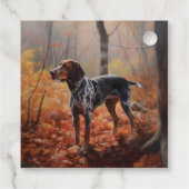 Bluetick Coonhound im Herbst Leaves Fall Inspirier Geschenkanhänger (Rückseite)