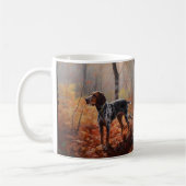 Bluetick Coonhound im Herbst Leaves Fall Inspirier Kaffeetasse (Links)