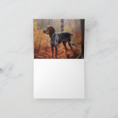 Bluetick Coonhound im Herbst Leaves Fall Inspirier Karte (Innenseite)