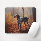 Bluetick Coonhound im Herbst Leaves Fall Inspirier Mousepad (Mit Mouse)
